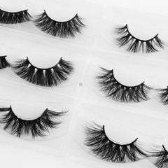 Faux cils en vison de 25 mm, légers et volumineux