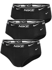 Nike Men`s Everyday Cotton Stretch Briefs 3 Pack (Black(KE11065-001)/W Large)