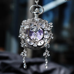 Chaîne de montre de poche créative Ya papillon gris et Wu papillon gris, montre pendentif rétro