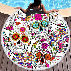 Fiber round beach towel
