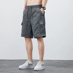 Pantalon court style américain streetwear, séchage rapide, longueur mi-mollet