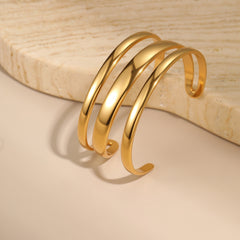 Stainless Steel Simple Opening Bracelet