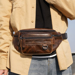 High-end Full-grain Leather Chest Bag