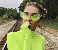Triangle cat eye flame style sunglasses