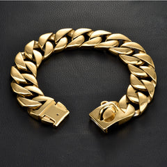 Verbreiterte 42MM Edelstahl-Titanstahl-Hundebrustgeschirr-Verstärkung