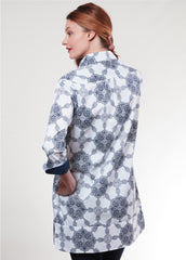 Vail Tunic Navy White Medallion