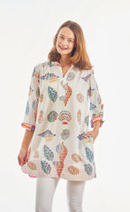 Vail Tunic Seashells Multi Colored In Voile