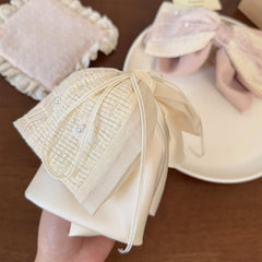 New Sweet Lace Fabric Bow Ponytail Clip