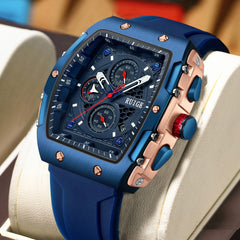 RuiGe Brand Watch Outdoor-style Barrel-shaped Wristwatch