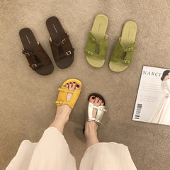 Summer Outdoor New-style Retro Flat-heeled Sandals