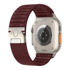 Fabric Bands Compatible with Apple Watch Ultra Band 49mm 46mm 45mm 44mm 42mm 38mm 40mm 41mm Men Women Nylon Sport Loop Strap for iWatch Series Ultra SE 10 9 8 7 6 5 4 3 2 1 (Red Wine 42mm(Series 3)/44mm/45mm/46mm/49mm)