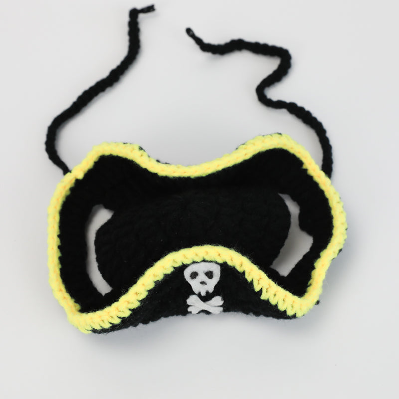 Sombrero pirata con orejas descubiertas, pequeño, disfraz artesanal para mascotas