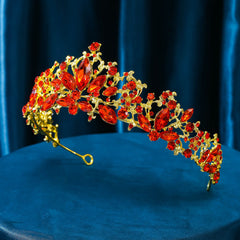 Chinese Style Golden And Red Bridal Wedding