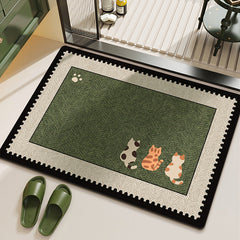 Stain-resistant Diatomaceous Earth Rug That Absorbs Water And Dries Quickly
