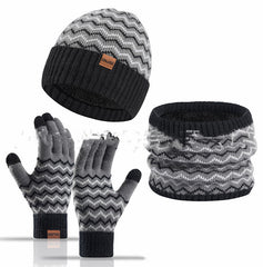 Bonnet tricoté chaud et cache-cou pour homme, résistant au froid