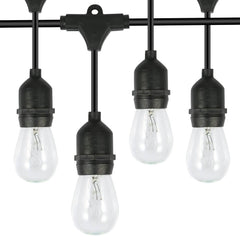 48ft Outdoor String Light Waterproof Patio String Lights Bulbs