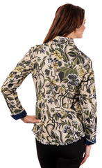 Cape Cod Tunic Neutral Tapestry Print Cotton Linen