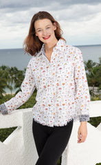 Cape Cod Top Little Martinis And Snacks Print