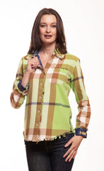 Cape Cod Green Khaki Yarndyed Plaid