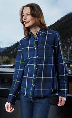Cape Cod Tunic Blue Yard-Dyed Flannel