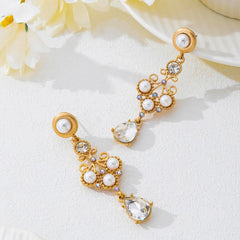 New Arrival Vintage Exquisite Drop Earrings For Women, Elegant High End Pearl Earrings, Versatile Temperament Fashion Hot Selling Jewelry
