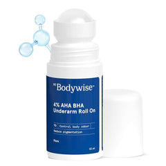 BeBodywise Roll-on pour les aisselles à 4 % d’AHA et de BHA - Flora