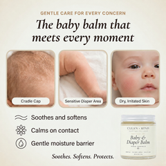 Baby & Diaper Balm — Grass-Fed Tallow, Shea & Roman Chamomile, 4 oz