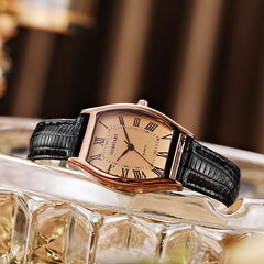 Cross border Live Stream Barrel Shaped Belt Quartz Watch Womens Watch