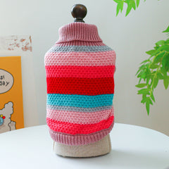 Pull confortable pour animaux à rayures colorées