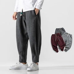 Retro-textured Woolen Thickened Casual Pants