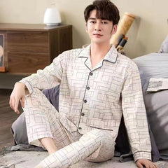 Ensemble pyjama ample pour homme, printemps et automne