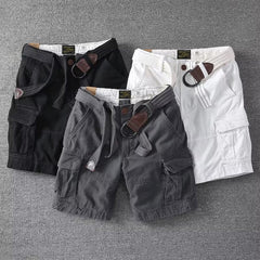 Mens Loose-fit Korean-style Trendy Mid-length Workwear Pants