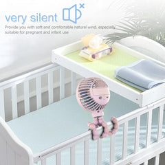 Octopus Deformed Folding Fan New USB Charging Mini Handheld Stroller Bed Small Fan Portable