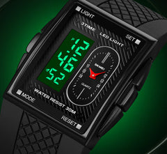 Simple Student Youth Fashion Trend Double Display Multi-functional Sports Waterproof Electronic Watch