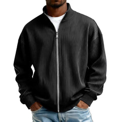 Mens Full-Zip Mock-Neck Sweater New FallWinter Style