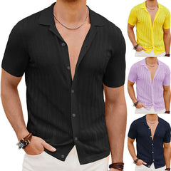 Chemise d'homme estivale légère à motif ajouré