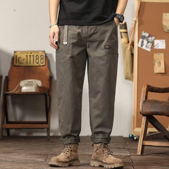 Pantalon de survêtement ample et droit de style hongkongais