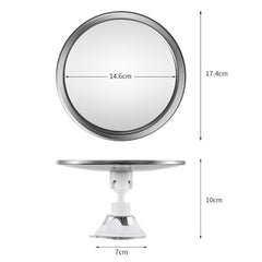 Bathroom Anti-fog Mirror With 360-degree Rotating Suction Cu Silver Color