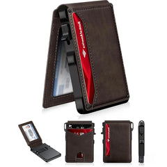 Amazon Bestseller Dual-Fold Carbon Fiber Flip Wallet