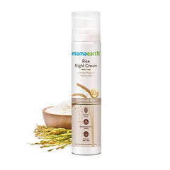 Crème de nuit pour le visage au riz Mamaearth avec eau de riz et niacinamide