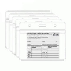 5-Pack: Waterproof Clear Sleeve CDC Vaccination Card Immunization Record Holder