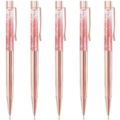 5-Piece: Bling Dynamic Liquid Ballpoint Pens