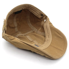 Casquette rétro à visière pointue en cuir avec bouton de jean pour homme et femme