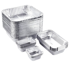 51-Packs: IMAGE 4 Size Aluminum Loaf Pans Disposable Premium Heavy-Duty Tin Foil