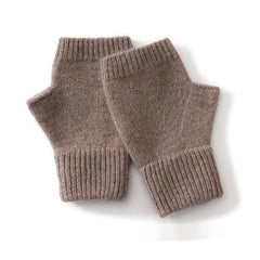 Australische Woll-Handwärmer, flache Blume, fingerlos, Kaschmir-Handschuhe