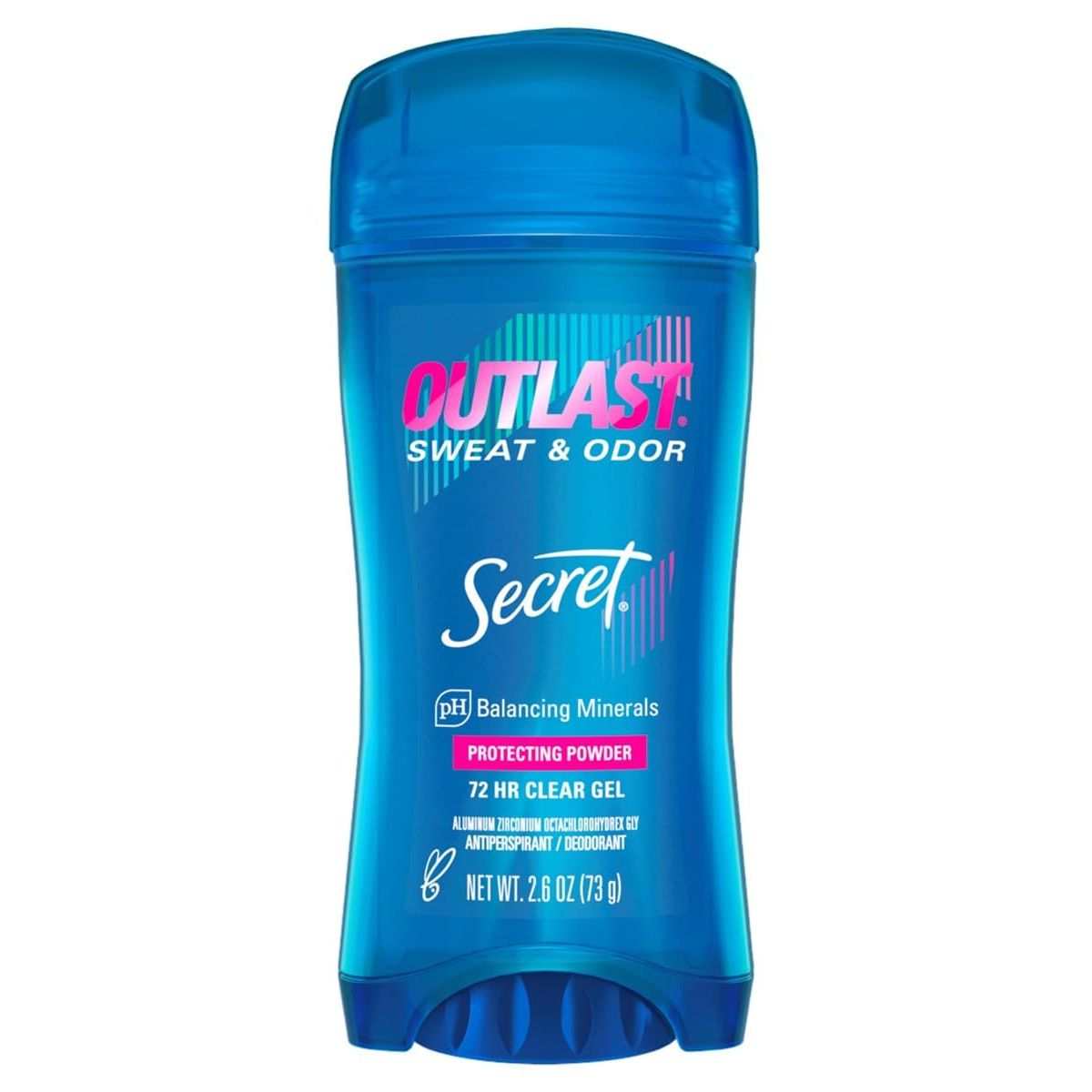 Déodorant antitranspirant pour femmes Secret Outlast, gel transparent, poudre protectrice, 2.6 oz