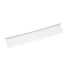 Tauro Pro Line Pet Comb for Dogs & Cats – 9.6", Coarse Butter Comb with Rounded Tips, Chromed Iron, Gentle Dematting & Everyday Grooming Tool, L