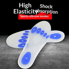 Semelles intérieures transparentes en silicone pour hommes et femmes