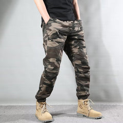 Pantalon rétro camouflage de style japonais pour homme, ajusté aux chevilles