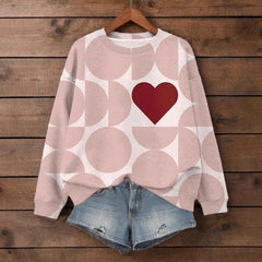 Sudadera estampada moderna de manga larga